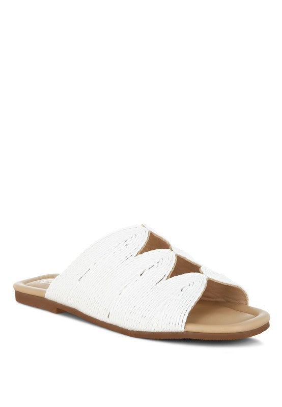 Daisy Doe Raffia Square Toe Flats - Tigbul's Variety Fashion Shop