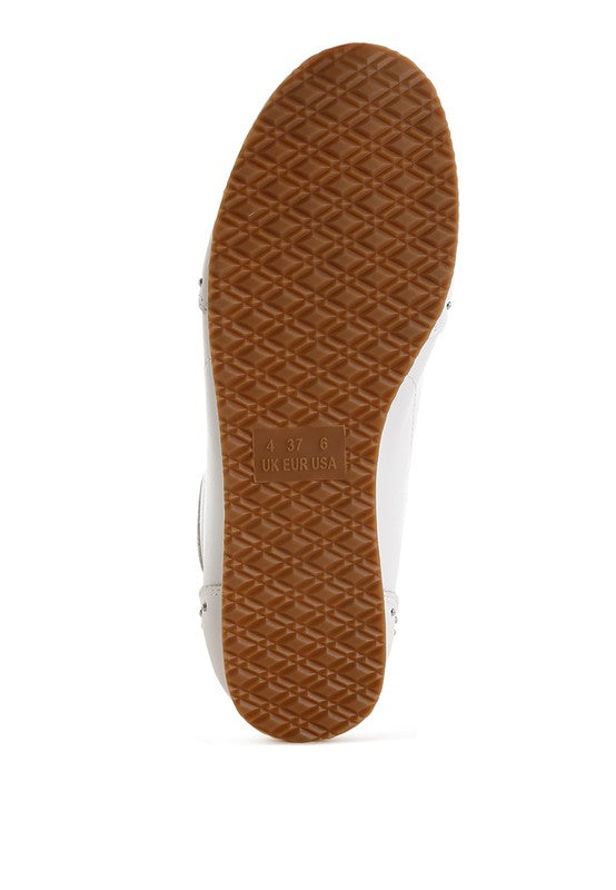 Odaya Studded Real Soft Leather Sneakers - Tigbul's Variety Fashion Shop