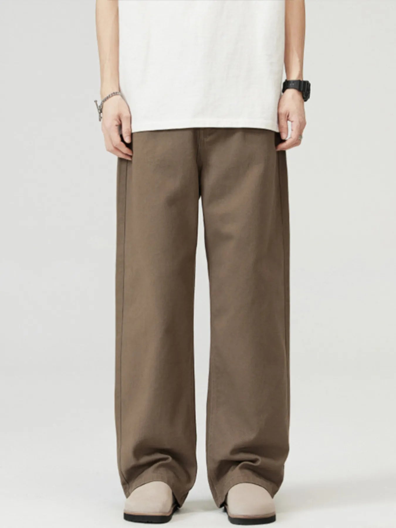Men's Full Size Wide-Leg Pants Plus Size - Tigbul's Variety Fashion Shop