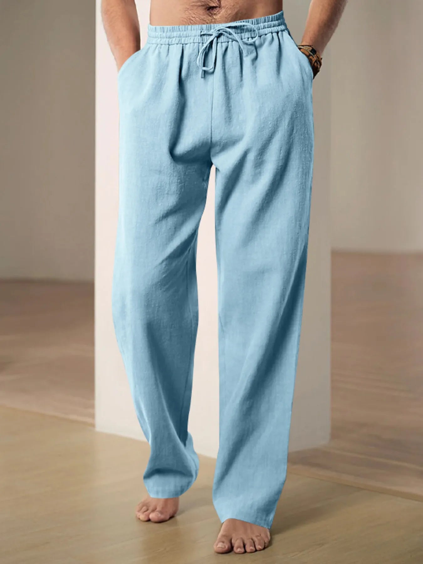 Men's Plus Size Drawstring Loose Fit Pants - Tigbul's Variety Fashion Shop