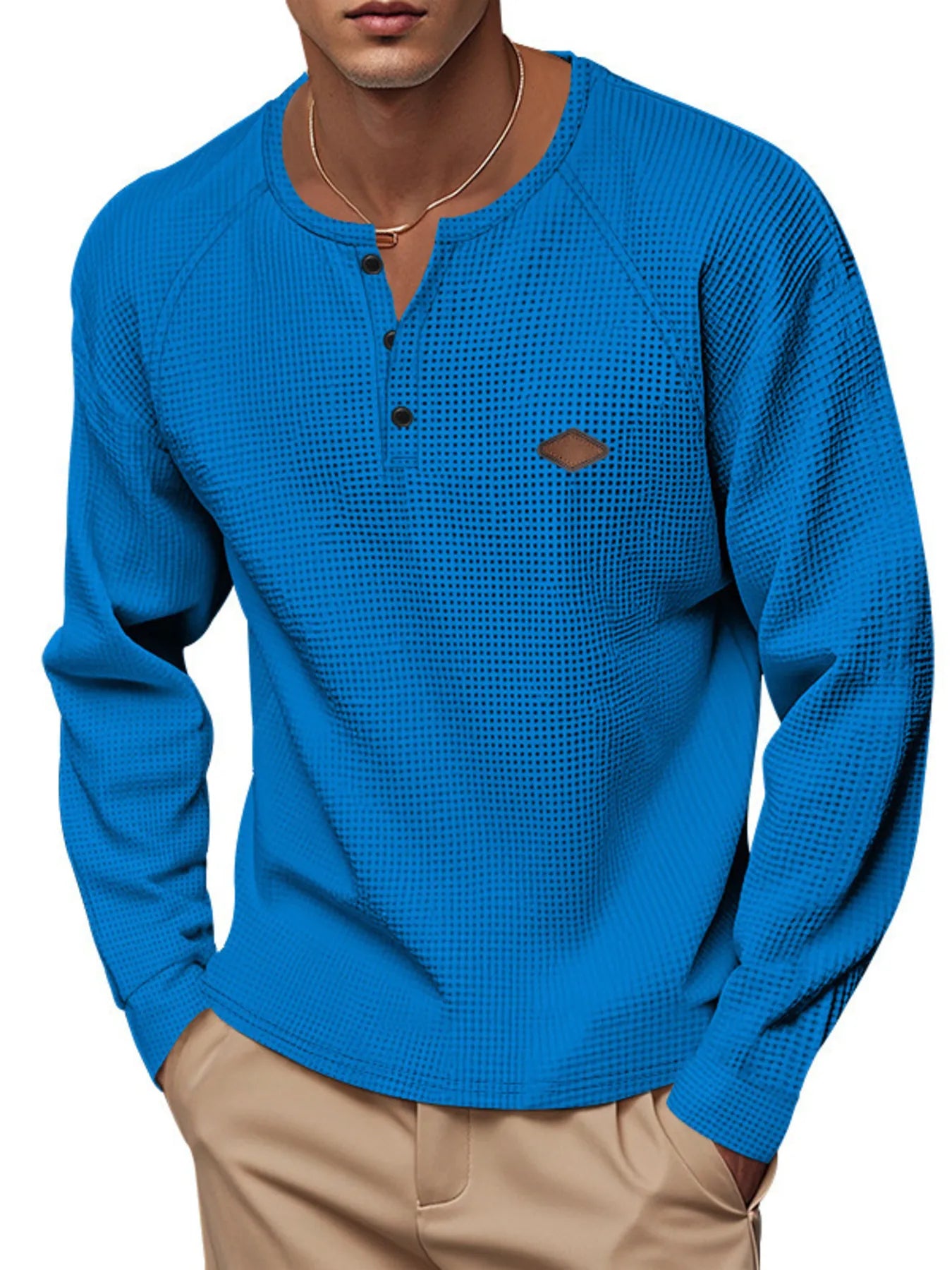 Men's Full Size Button Detail Long Sleeve T-Shirt Plus Size - Tigbul's Variety Fashion Shop