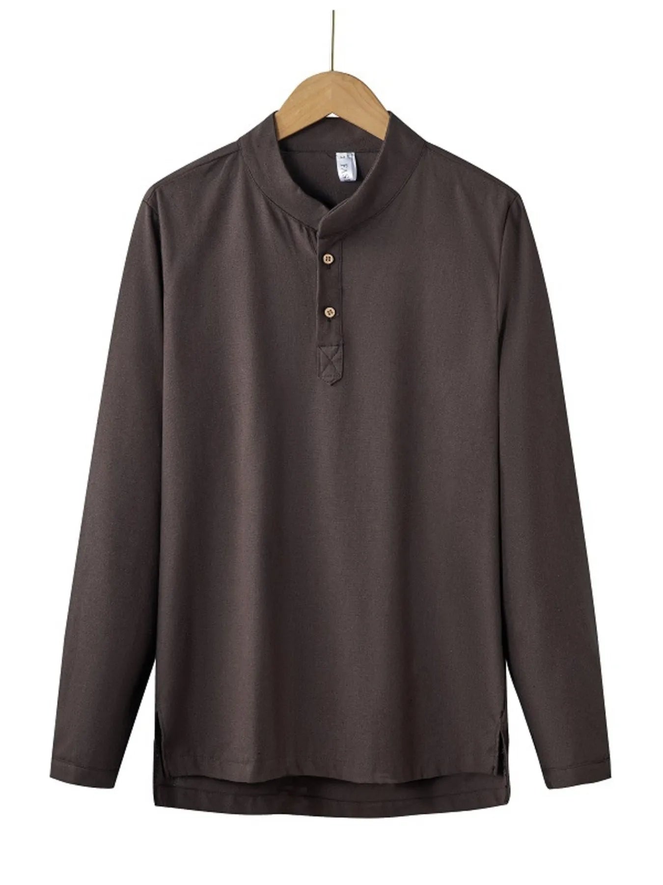 Men's Plus Size Button Detail Long Sleeve Blouse - Tigbul's Variety Fashion Shop