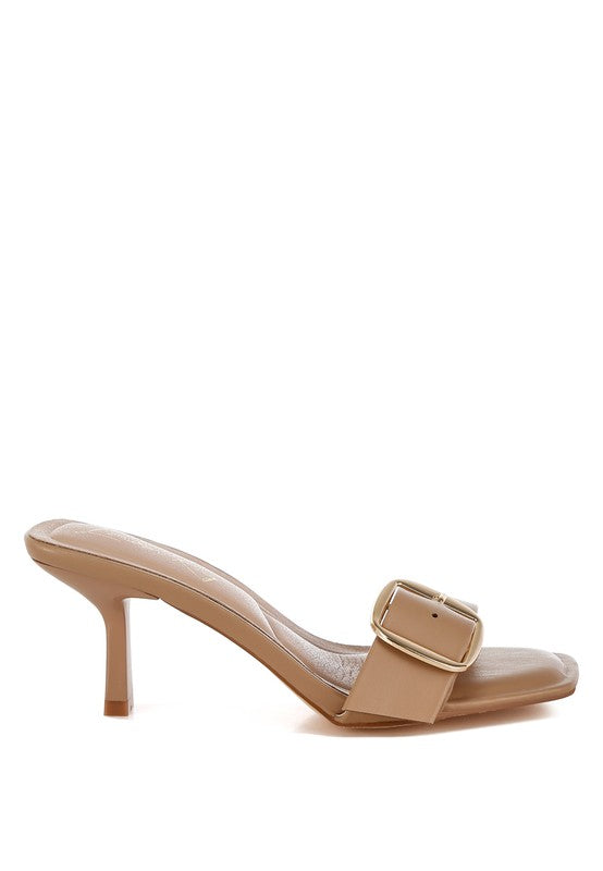 Acacia Size 7 Brown Buckle Strap Slip On Sandals - Tigbul's Variety Fashion Shop