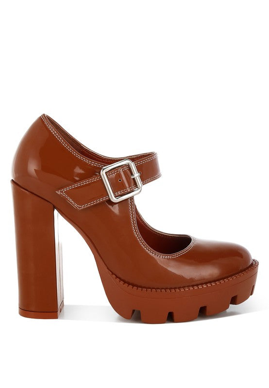 MILLENIAL BUG Patent High Heeled Mary Jane Shoes - Tigbul's Variety Fashion Shop