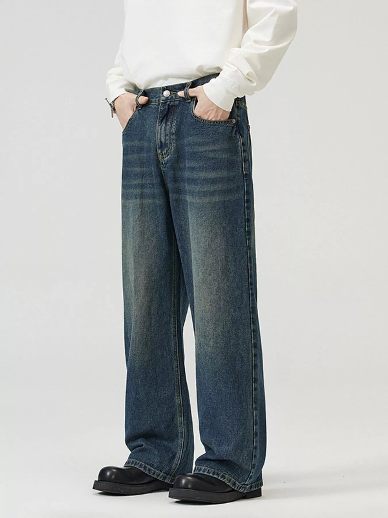 Men's Full Size Wide-Leg Jeans Plus Size - Tigbul's Variety Fashion Shop