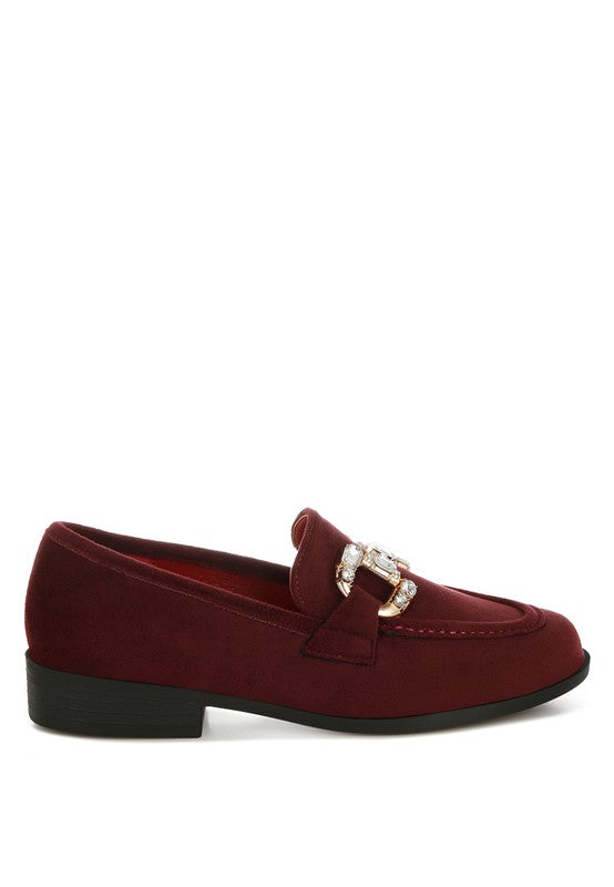 Maestro Diamante Embellished Horsebit Loafers - Tigbul's Variety Fashion Shop