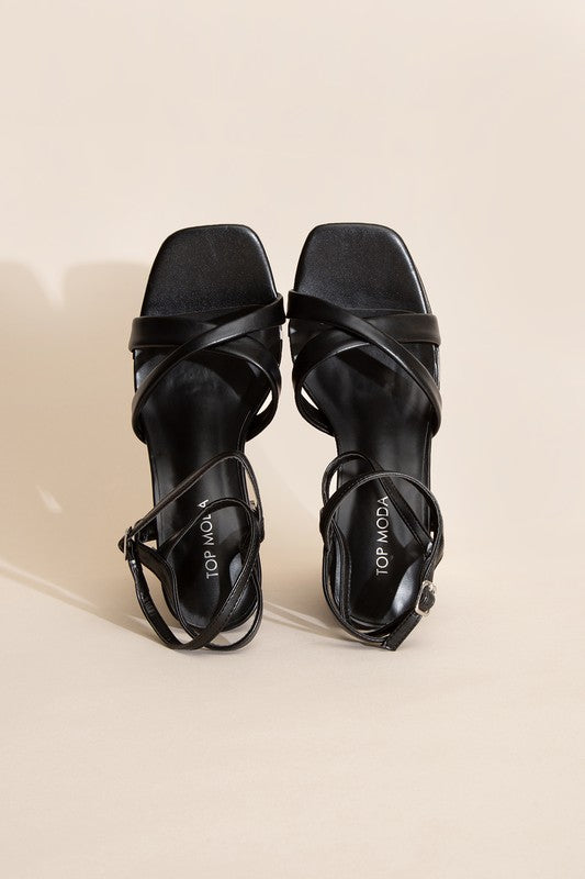 VALOR-1 Cross Ankle Strap Heels - Tigbul's Variety Fashion Shop