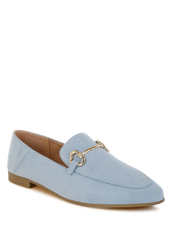 Noltas Horsebit Embellished Flat Loafers - Tigbul's Variety Fashion Shop