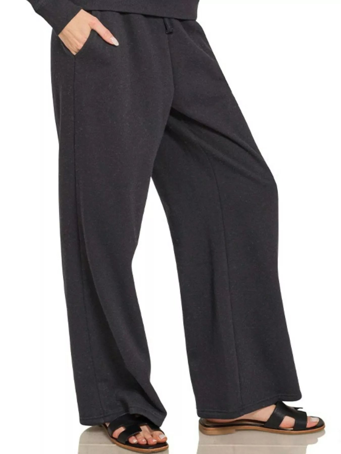 Zenana Fleece Long Sleeve Top and Sweatpants Set - Tigbul's Variety Fashion Shop