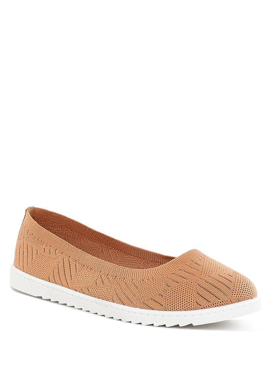 Lubna Knitted Flat Ballet Flats - Tigbul's Variety Fashion Shop