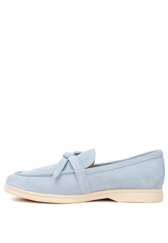 Nautica Genuine Suede Knot Detailed Loafers - Tigbul's Variety Fashion Shop