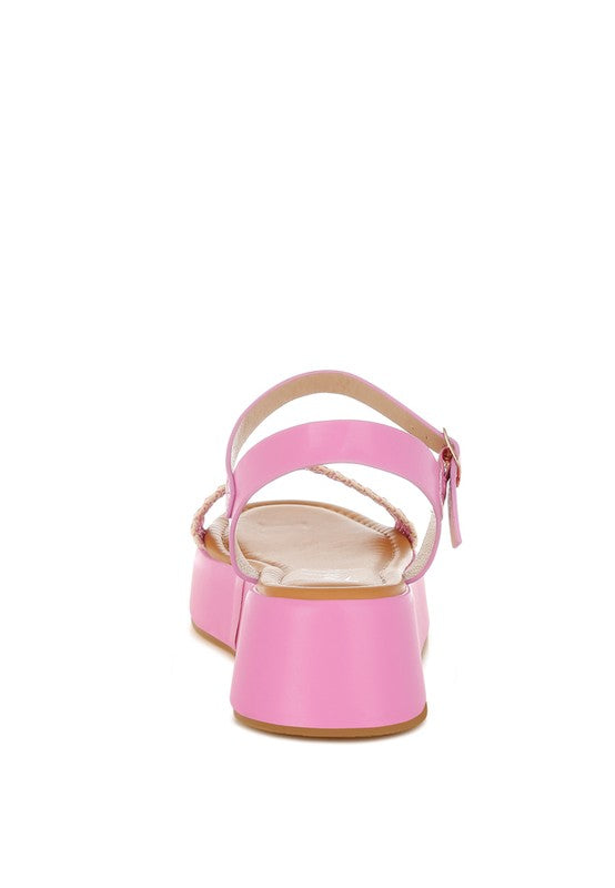 Anglong Raffia Flatform Sandals - Tigbul's Variety Fashion Shop