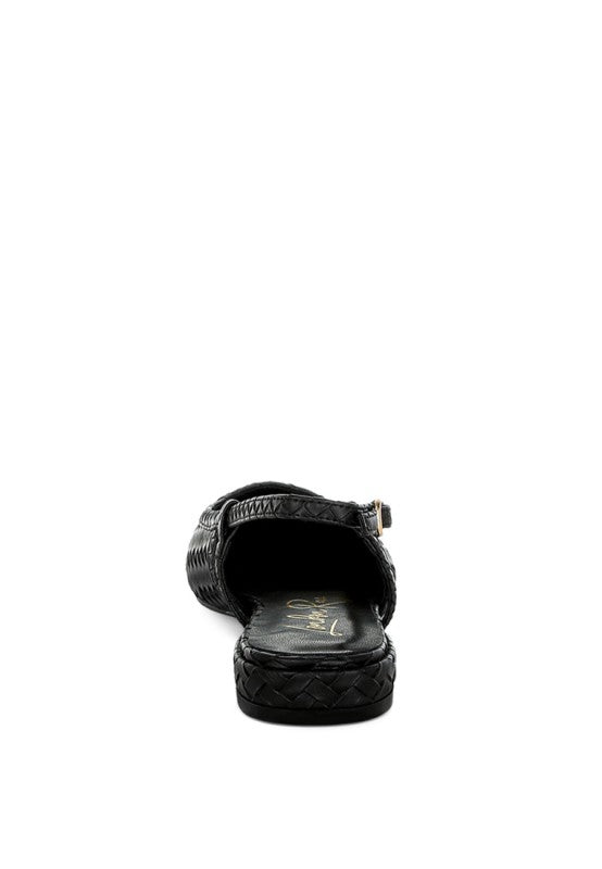 Kurina Woven Slingback Sandals - Tigbul's Variety Fashion Shop