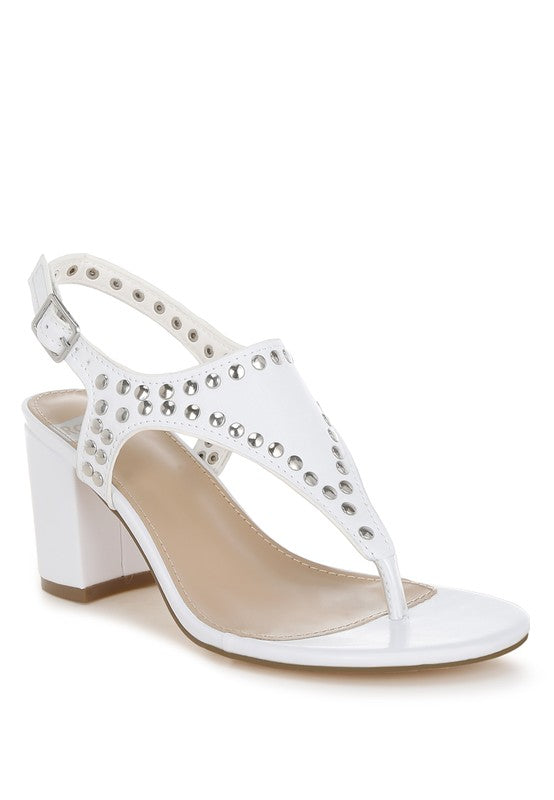 Nerina Studded Genuine Leather Sandals - Tigbul's Variety Fashion Shop