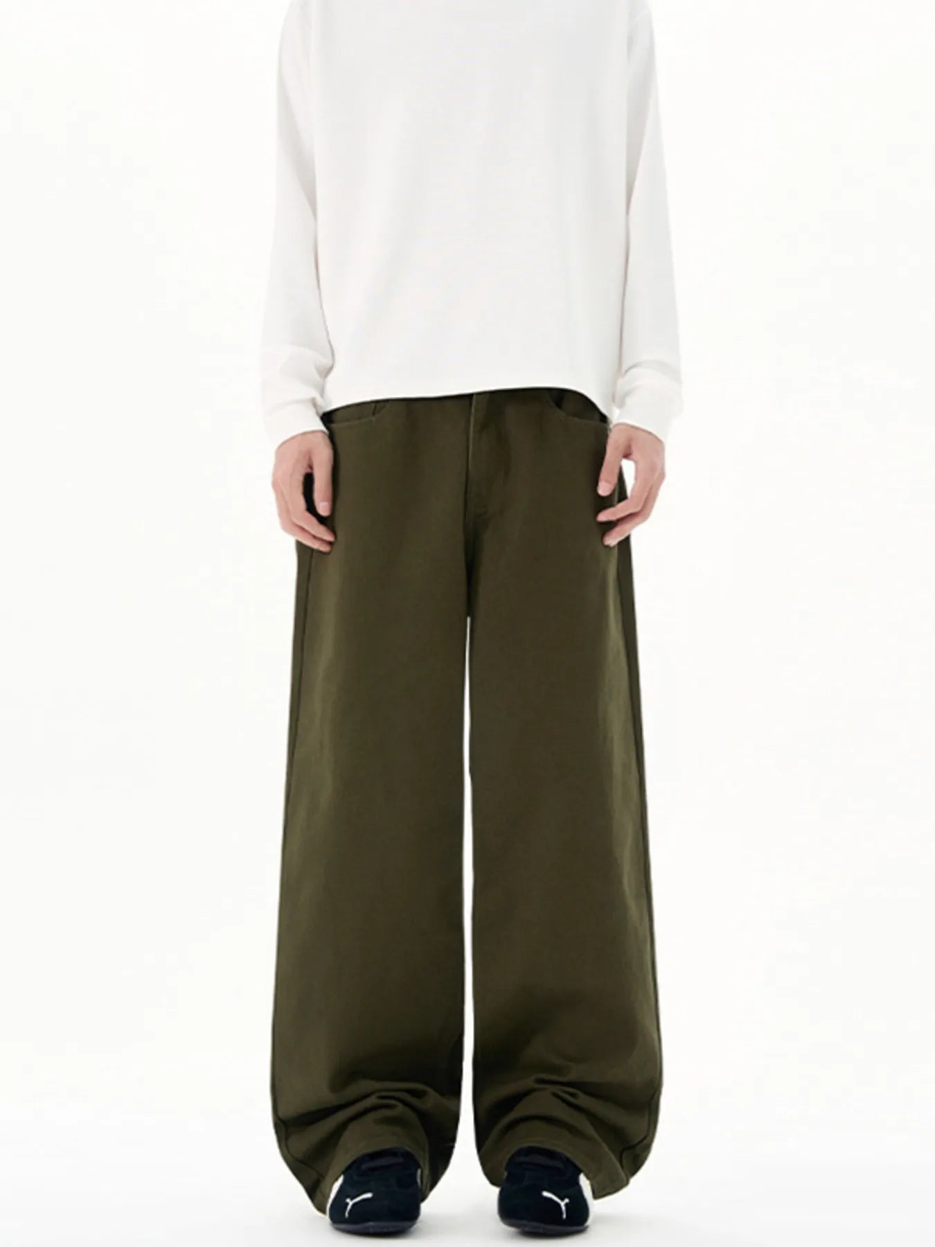 Men's Full Size Wide-Leg Pants Plus Size - Tigbul's Variety Fashion Shop