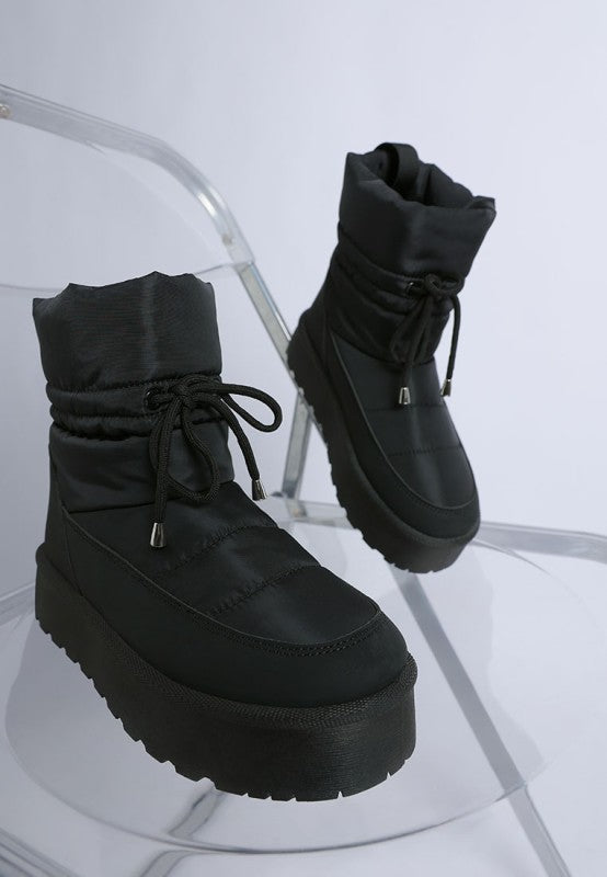 Pacos High Ankle Chunky Snow Boots - Tigbul's Variety Fashion Shop