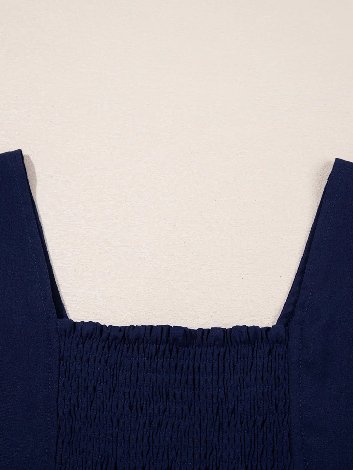 V Neck Buttoned Front Shirred Back Short Sleeve Midi Dress - Tigbul's Variety Fashion Shop