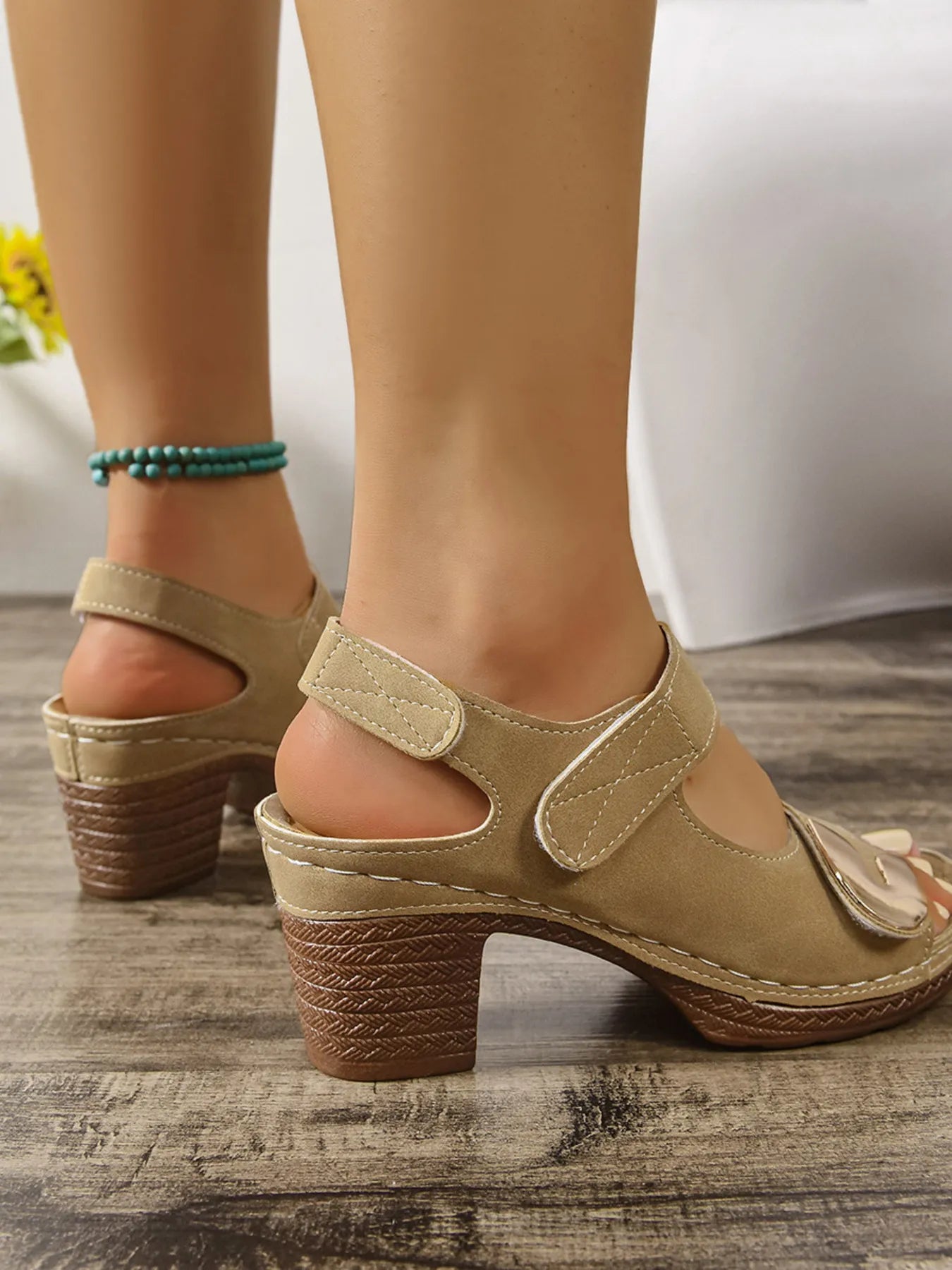 Open Toe Block Heel Sandals - Tigbul's Variety Fashion Shop