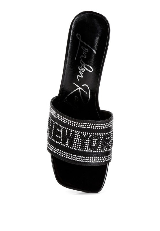 Studio 55 Diamante Embellished New York Sandals - Tigbul's Variety Fashion Shop