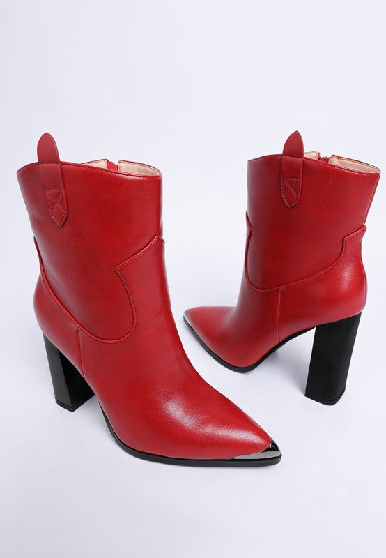 Hatter Pointed Toe Faux Leather Boots - Tigbul's Variety Fashion Shop