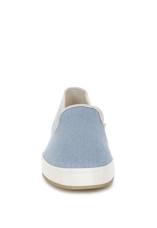 Palin Denim Slip On Loafers - Tigbul's Variety Fashion Shop