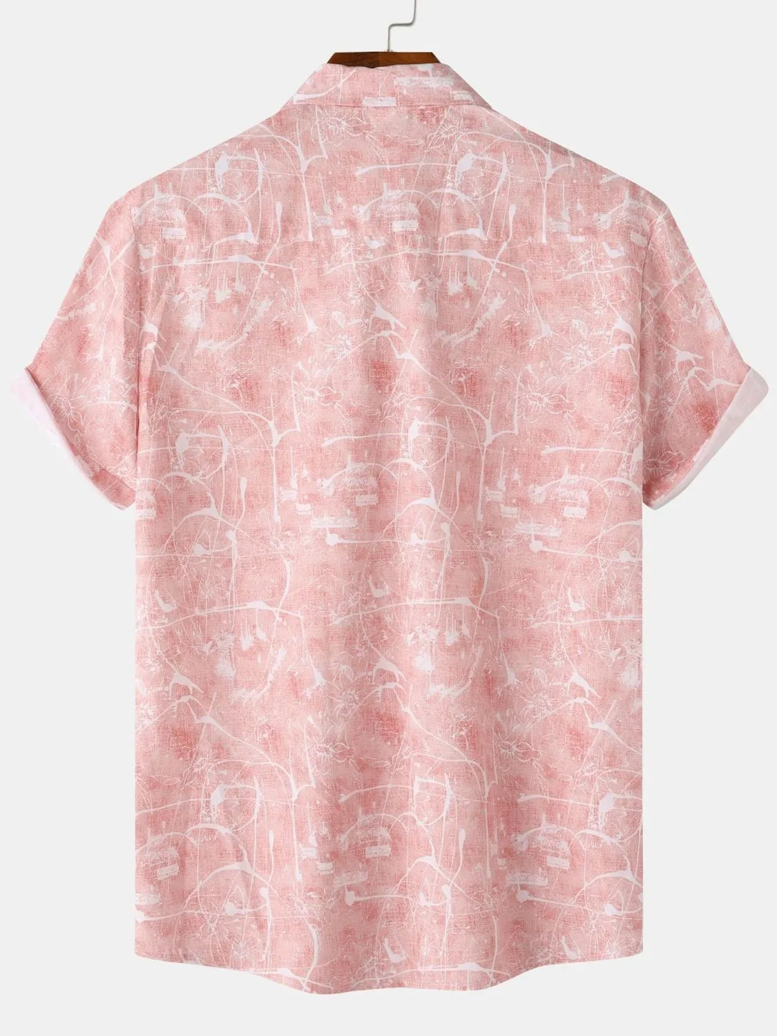 Men's Printed Short Sleeve Button Down Shirt - Tigbul's Variety Fashion Shop