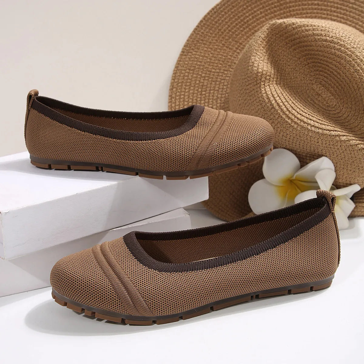 Round Toe Flat Slip-Ons - Tigbul's Variety Fashion Shop
