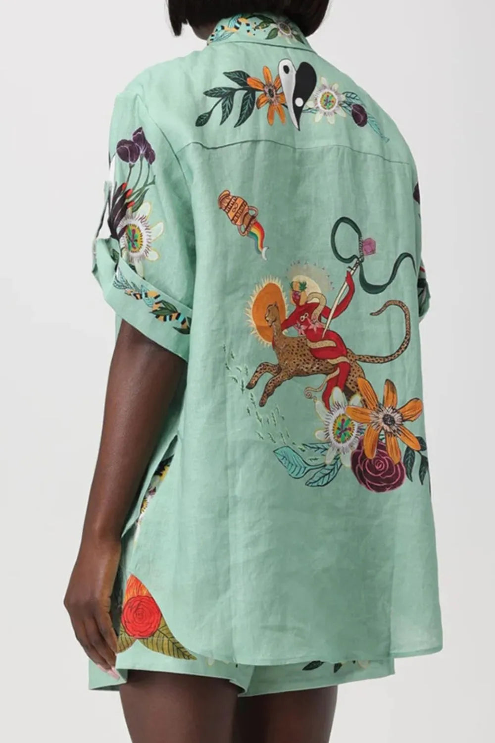 Tropical Paradise Floral Print Shirt and Shorts Set - Tigbul's Variety Fashion Shop