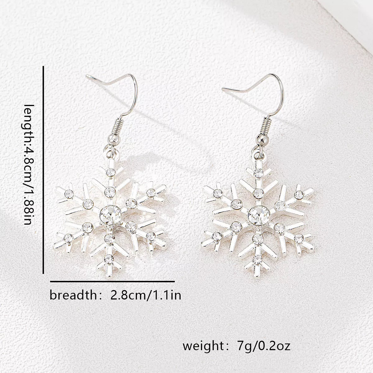 Christmas Snowflake Dangle Earrings - Tigbul's Variety Fashion Shop