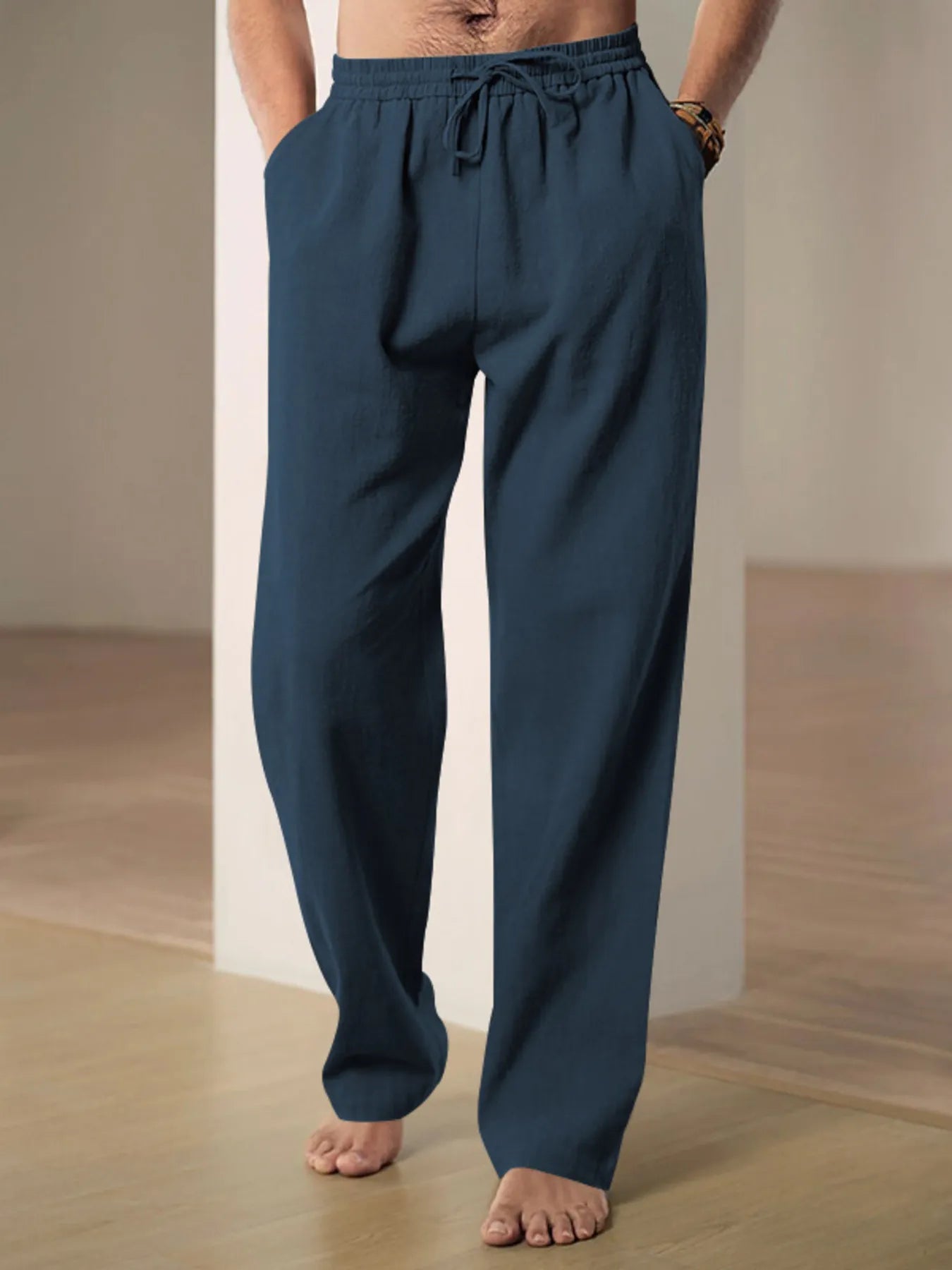 Men's Plus Size Drawstring Loose Fit Pants - Tigbul's Variety Fashion Shop