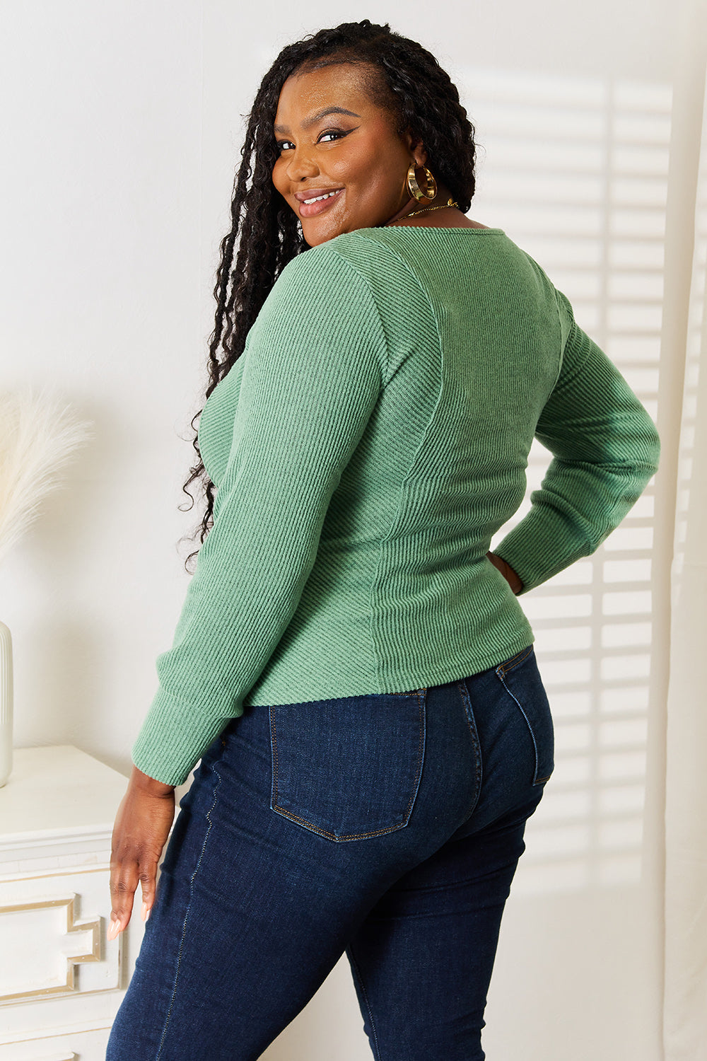 Basic Bae Scoop Neck Long Sleeve Top - Tigbul's Variety Fashion Shop