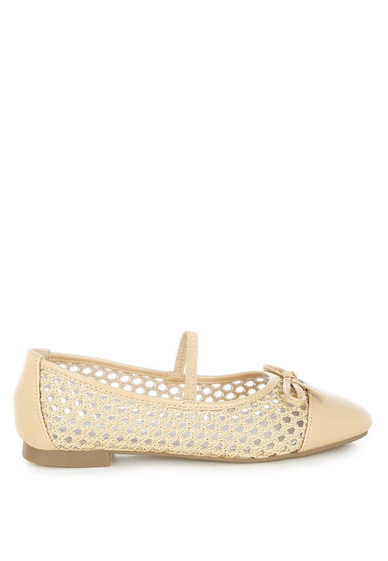 Omela Woven Bow Detail Ballerinas - Tigbul's Variety Fashion Shop