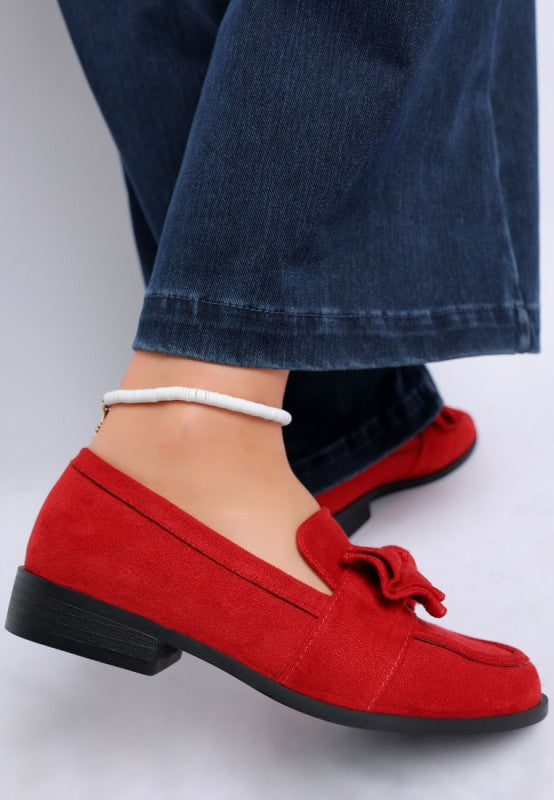 Havisham Bow Accent Heeled Loafers - Tigbul's Variety Fashion Shop