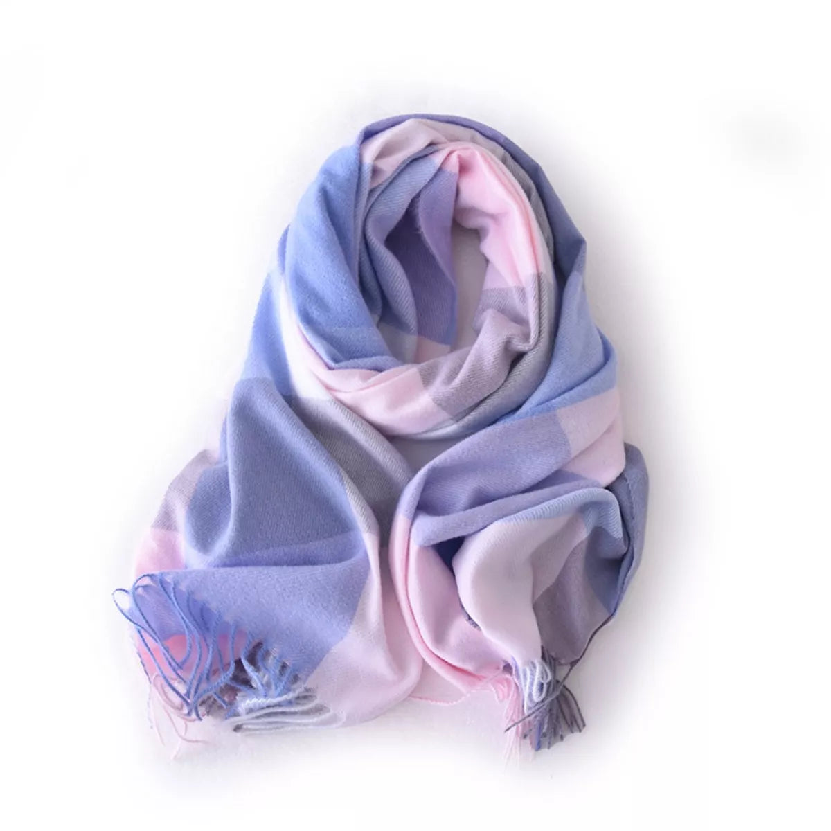 Plaid Fringe Scarf - Tigbul's Variety Fashion Shop