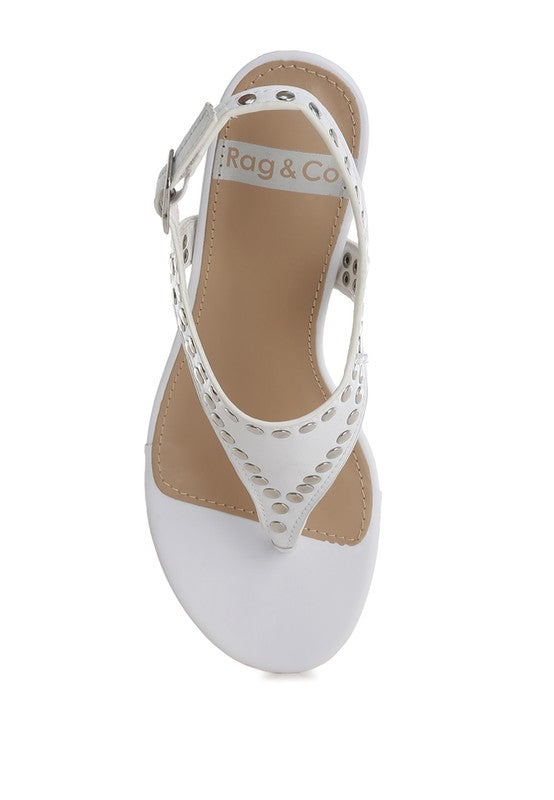 Nerina Studded Genuine Leather Sandals - Tigbul's Variety Fashion Shop