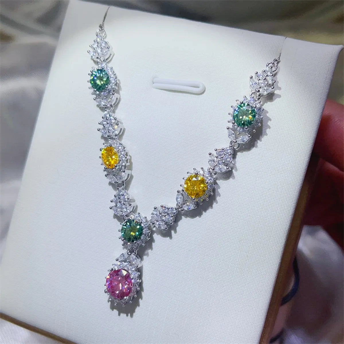 3.5 Carat Moissanite 925 Sterling Silver Necklace - Tigbul's Variety Fashion Shop