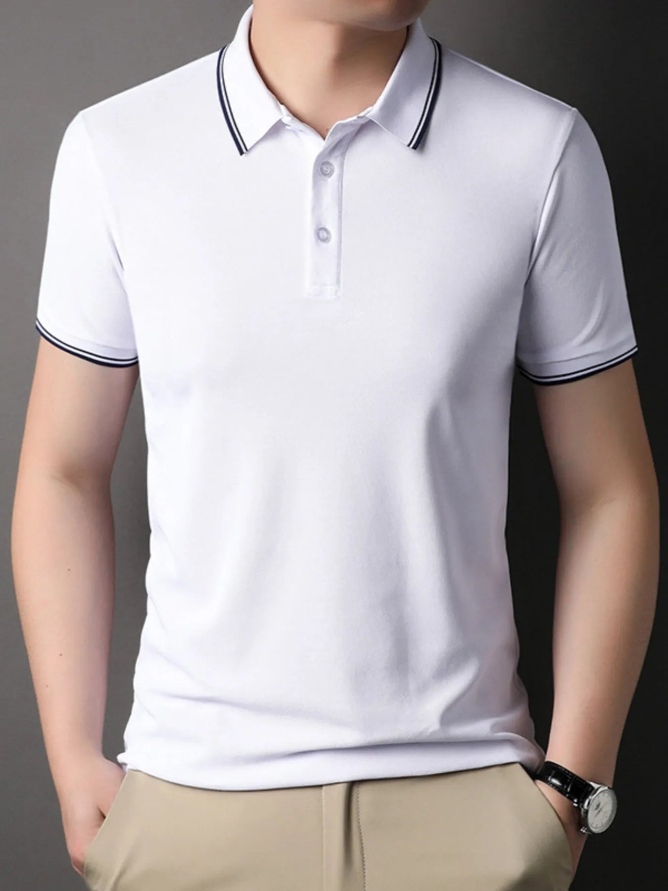 Men's Plus Size Button Detail Short Sleeve Polo - Tigbul's Variety Fashion Shop