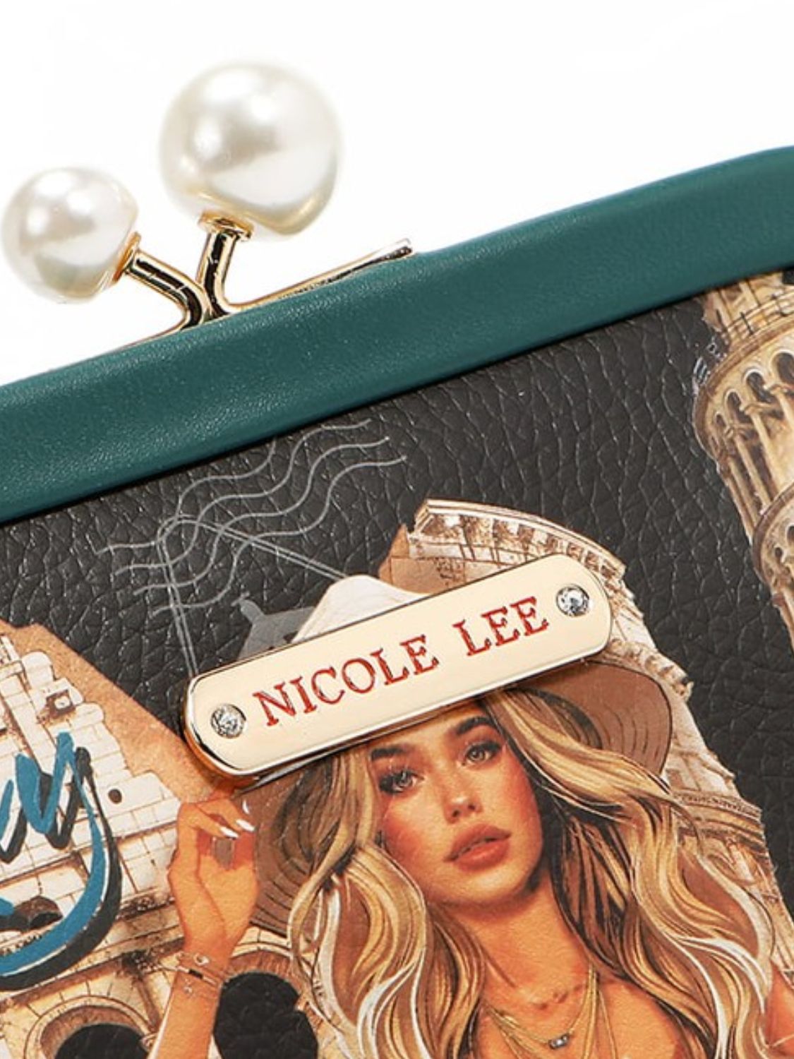 Nicole Lee USA Chelsea Pearl Kiss-Lock Coin Purse - Tigbul's Variety Fashion Shop