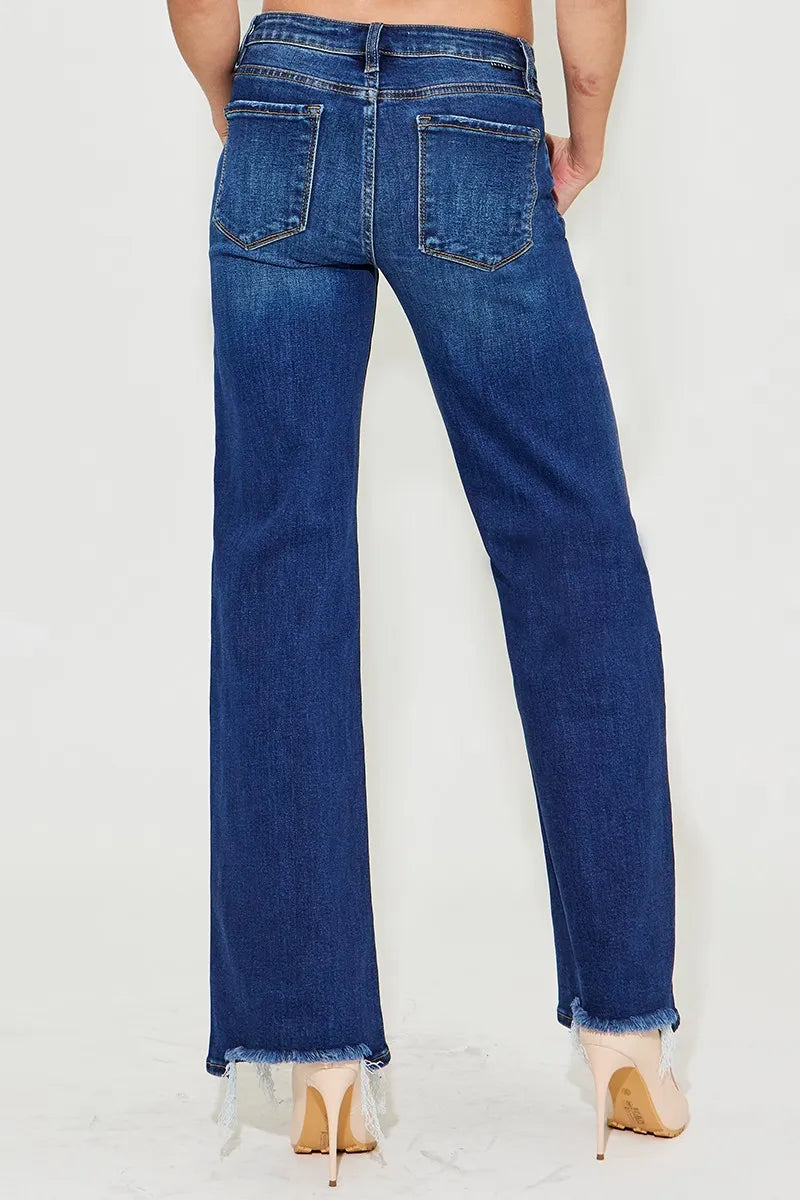 RISEN Full Size Low Rise Wide Leg Jeans Plus Size - Tigbul's Variety Fashion Shop