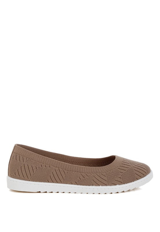 Lubna Knitted Flat Ballet Flats - Tigbul's Variety Fashion Shop