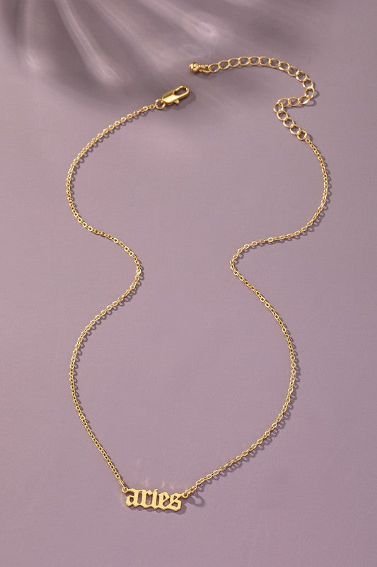 Laser cut zodiac sign pendant necklace - Tigbul's Variety Fashion Shop