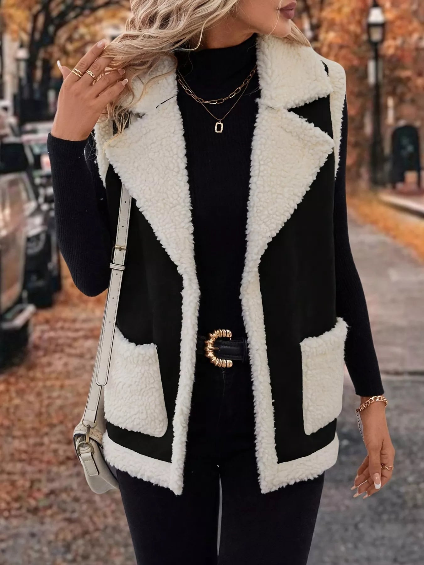 Open Front Vest Coat with Pockets - Tigbul's Variety Fashion Shop