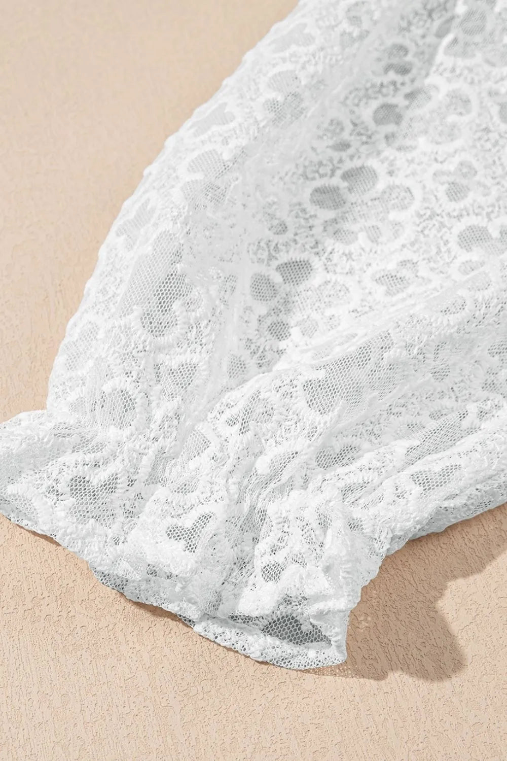 Lace Puff Sleeve Empire Waist Mini Dress - Tigbul's Variety Fashion Shop