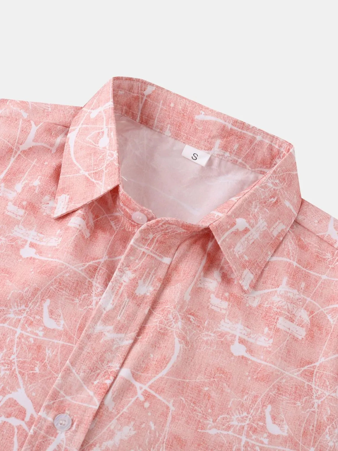 Men's Printed Short Sleeve Button Down Shirt - Tigbul's Variety Fashion Shop