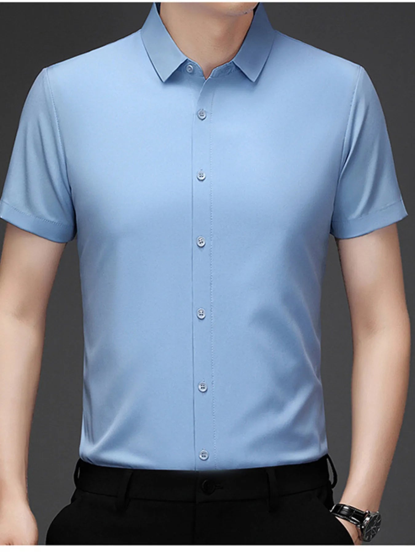 Men's Plus Size Button Up Short Sleeve Shirt - Tigbul's Variety Fashion Shop