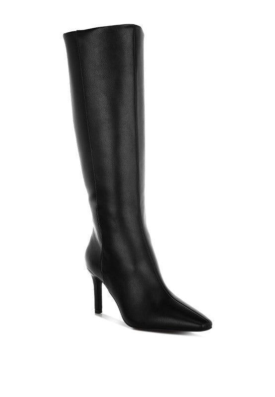 Skara Faux Leather Calf Boots - Tigbul's Variety Fashion Shop