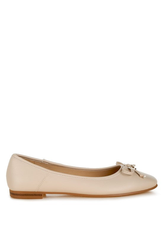 Enchanted Faux Leather Casual Ballerinas - Tigbul's Variety Fashion Shop