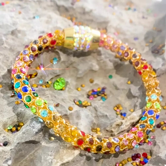 Multi-Colored Crystal Bracelet - Tigbul's Variety Fashion Shop