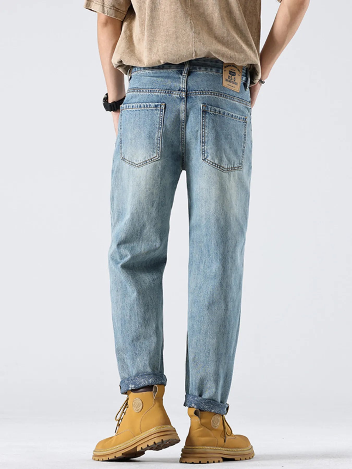 Men's Distressed Loose Fit Jeans - Tigbul's Variety Fashion Shop