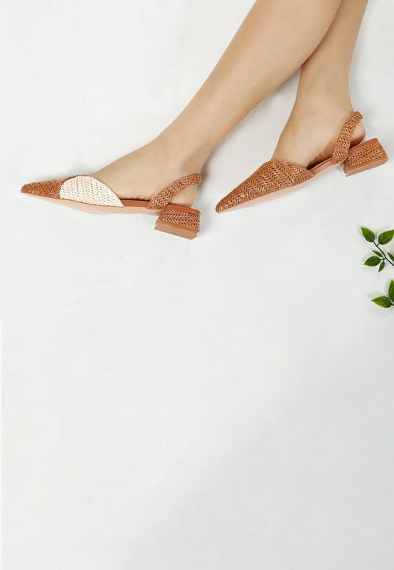 Kinjay Pointy Toe Slingback Sandals - Tigbul's Variety Fashion Shop